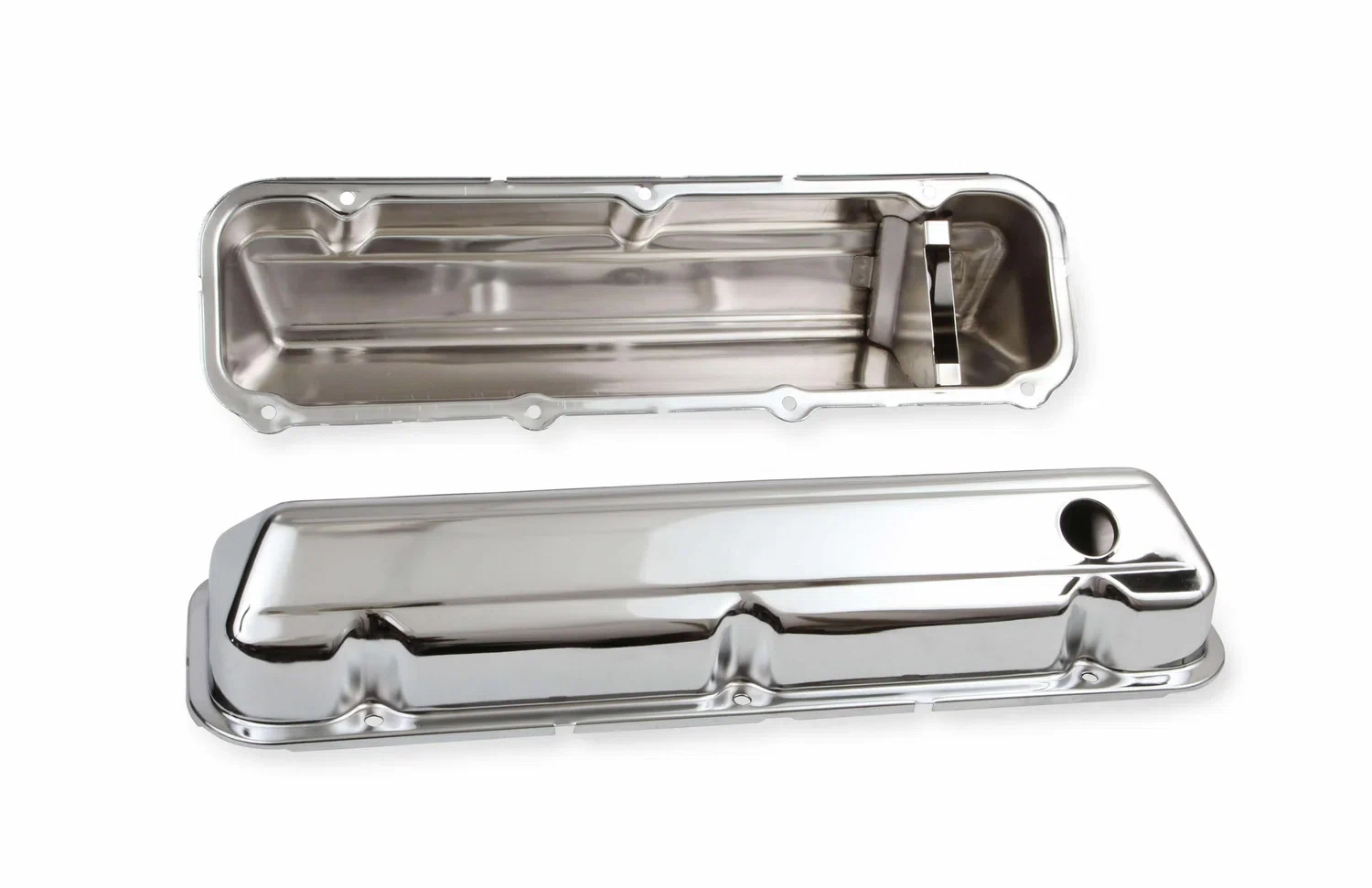 Mr. Gasket Chrome Valve Covers with Baffle - 9413